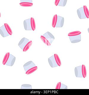 pattern clear glass container cartoon. kitchen cooking, empty organic, ingredient fresh sign. seamless symbol vector illustration Stock Vector