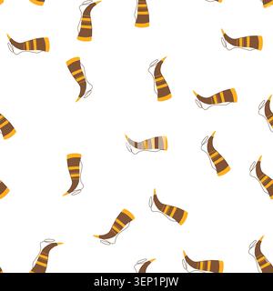 pattern scandinavia viking horn cartoon. axe berserker, longship valhalla, rune mythology scandinavia viking horn sign. seamless symbol vector illustr Stock Vector
