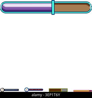 Game interface elements featuring cartoon style energy and progress bars illustrating different levels of completion or power for interactive media an Stock Vector