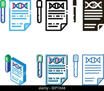 Result Test List Flask Icon Vector. Outline Result Test styleset List Flask Sign. Isolated Contour Symbol Stock Vector