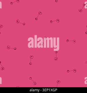 seamless pattern brain neurons cartoon. cell system, nerve synapse, structure human brain neurons sign vector Stock Vector