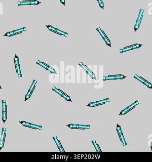 seamless pattern Hydraulic cylinder, an essential mechanical component, generating linear force and movement, integral for engineering, construction, Stock Vector