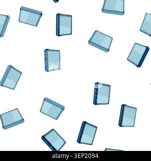 pattern Empty plastic storage box with a transparent lid, useful for organizing household goods, preserving edibles, or storing various objects in a t Stock Vector