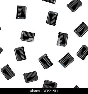 pattern Network attached storage server vector, a modern data solution for home and business environments, providing centralized file sharing and effi Stock Vector