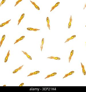 pattern gun bullet flying cartoon. fire fast, gunshot flight, flash silver gun bullet flying sign vector Stock Vector