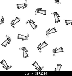 pattern iron garment steamer cartoon. pictogram cleaning, vertical washer, portable woman iron garment steamer sign vector Stock Vector