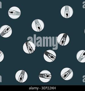 seamless pattern Carbon monoxide detector generating an alarm notification, illustrating concepts of safety, prevention, security, and alert against h Stock Vector