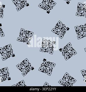 seamless pattern indicators qr code label cartoon. gauges lights, display console, interface style indicators qr code label sign vector Stock Vector