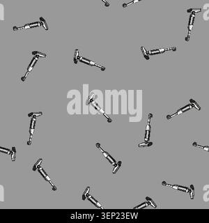 seamless pattern modern manual vacuum cleaner cartoon. service clean, woman room, cleaning dust modern manual vacuum cleaner sign vector Stock Vector
