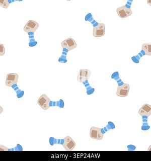 pattern relief inhaler portable cartoon. medication convenient, nebulizer therapy, respiratory treatment relief inhaler portable sign. seamless symbol Stock Vector