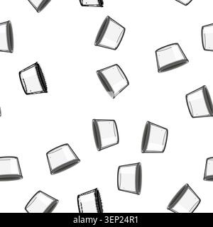 pattern freezer glass food storage container cartoon. bpafree sustainable, versatile nonporous, odorless stainresistant freezer glass food storage con Stock Vector