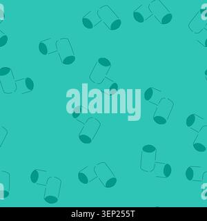 pattern protection earplug cartoon. auditory noise, safety care, aid hear protection earplug sign. seamless vector illustration Stock Vector