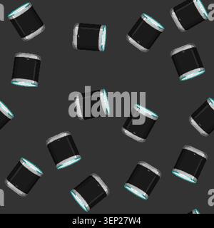 seamless pattern ai smart speaker cartoon. ai smart speaker sign vector Stock Vector