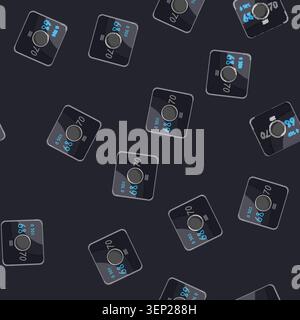 seamless pattern dial smart thermostat cartoon. dial smart thermostat sign vector Stock Vector