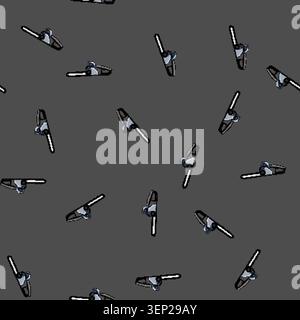seamless pattern arborist chainsaw cartoon. wood power, worker action, climber forest arborist chainsaw sign vector Stock Vector