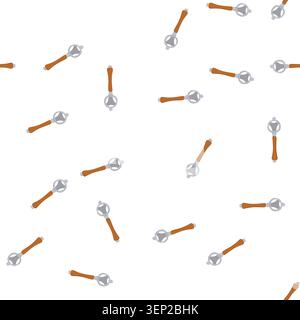 pattern clean egg separator tool cartoon. durable plastic, stainless steel, silicone compact clean egg separator tool sign. seamless symbol vector ill Stock Vector