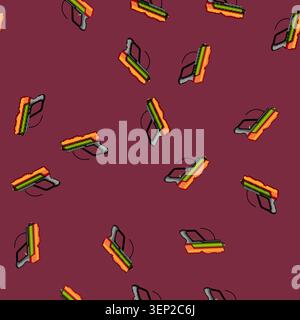 seamless pattern Futuristic toy blaster weapon providing exciting entertainment, playful competition, and active fun for children and adults enjoying Stock Vector