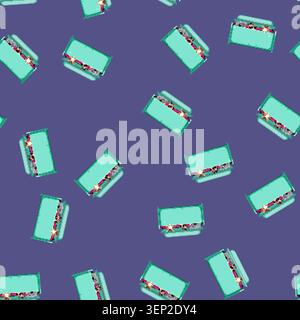 seamless pattern play toy box cartoon. play toy box sign vector Stock Vector