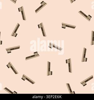 seamless pattern paper desk organizer cartoon. stand acrylic, calender mock, plastic up paper desk organizer sign vector Stock Vector