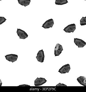 pattern anthracite coal ore cartoon. bituminous lignite, subbituminous combustion, reserves deposits anthracite coal ore sign vector Stock Vector