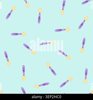 pattern gadget smart spoon cartoon. utensil eating, assistive device, ergonomic adaptive gadget smart spoon sign. seamless vector illustration Stock Vector