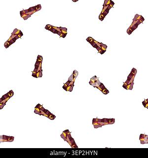 pattern Lava rock platform showing a unique geological formation with molten magma flowing through fissures and dripping from the edges, illustrating Stock Vector