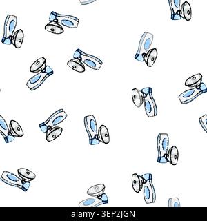 pattern breath inhaler portable cartoon. medication relief, allergy airway, therapy compact breath inhaler portable sign vector Stock Vector