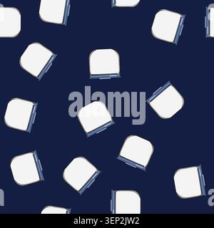 seamless pattern bpafree glass food storage container cartoon. sustainable versatile, nonporous odorless, stainresistant clear bpafree glass food stor Stock Vector