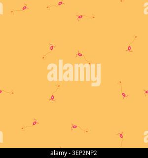 pattern human neurons cartoon. biology body, neurology network, alzheimer neurotransmitter human neurons sign. seamless vector illustration Stock Vector