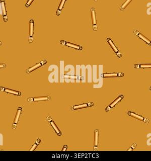 seamless pattern Hydraulic cylinder, a vital mechanical component, moving and lifting heavy loads in construction, manufacturing, and various industri Stock Vector