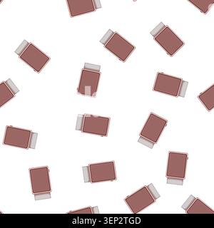 pattern technology compact photo printer cartoon. print equipment, business computer technology compact photo printer sign vector Stock Vector