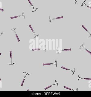 seamless pattern trade masons hammer cartoon. site worker, industry tools, hand power trade masons hammer sign vector Stock Vector