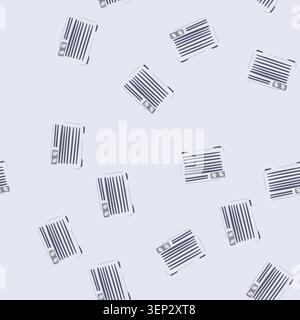 pattern refrigerant air conditioner cartoon. compressor condenser, ductwork ventilation, filter efficiency refrigerant air conditioner sign. seamless Stock Vector