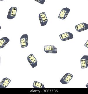 pattern technology multi device charging station cartoon. smcable compact, efficient sleek, modern convenient technology multi device charging station Stock Vector