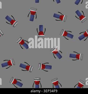seamless pattern outside heater gas cartoon. outside heater gas sign vector Stock Vector