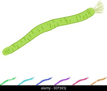 Miswak - siwak - natural chewing stick on white background, traditional plant based oral care for fresh, eco friendly dental hygiene without toothpast Stock Vector