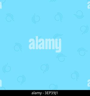 pattern abstract illustration showing blue swirling lines representing air current, wind flow, movement, and a refreshing breeze on a clean white back Stock Vector
