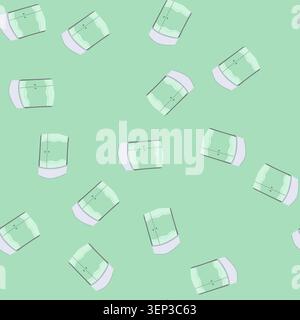 pattern bathroom shower cabin cartoon. glass bath, modern box, hotel et bathroom shower cabin sign. seamless vector illustration Stock Vector