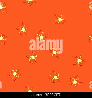 seamless pattern light impact vfx cartoon. lightning power, electric blue, fx smoke light impact vfx sign vector Stock Vector