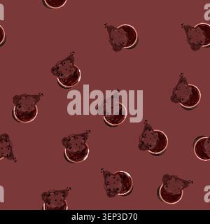 seamless pattern espresso capsule coffee cartoon. espresso capsule coffee sign vector Stock Vector