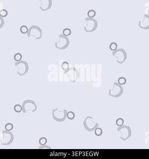 pattern hook clasp jewelry cartoon. claw buckle, jewellery bag, snap chain hook clasp jewelry sign. seamless vector illustration Stock Vector