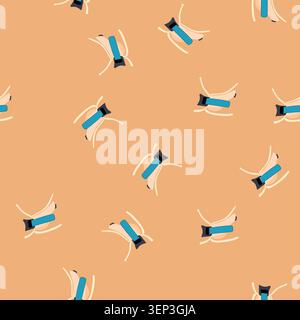 pattern immobilization cervical neck collar cartoon. therapy protection, relief adjustable, foam soft immobilization cervical neck collar sign. seamle Stock Vector
