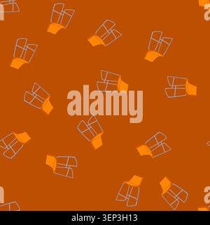 pattern rustic bar stool cartoon. wood metal, leather comfort, style durable rustic bar stool sign. seamless vector illustration Stock Vector
