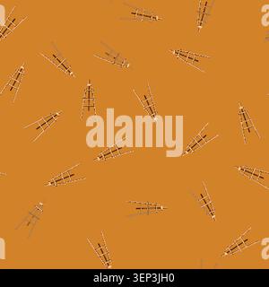 seamless pattern wood easel cartoon. exhibition school, studio space, painter billboard wood easel sign vector Stock Vector