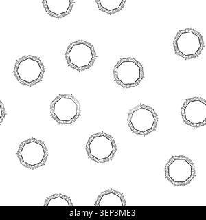 pattern siltransistor microchip frame cartoon. circuitry nanotechnology, fabrication lithography, wafer substrate siltransistor microchip frame sign v Stock Vector