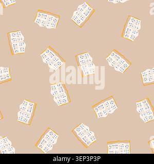 pattern reading braille textbook cartoon. blindness inclusion, embossing transcription, dot system reading braille textbook sign. seamless vector illu Stock Vector