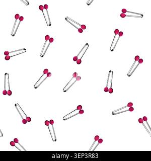 pattern line tongs hand cartoon. chef braai, grilling camping, dinner metal line tongs hand sign vector Stock Vector