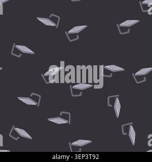 pattern falling shower head cartoon. drop rain, pipe silver, metal chrome falling shower head sign. seamless vector illustration Stock Vector