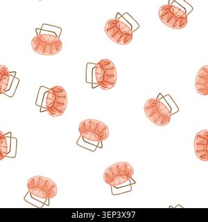 pattern office folding chair cartoon. office folding chair sign vector Stock Vector