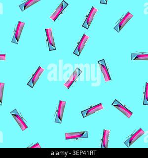 seamless pattern stage curved screen cartoon. show light, curve party, panel blue stage curved screen sign vector Stock Vector